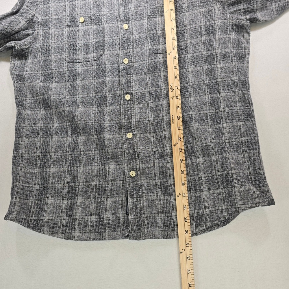 Grayers Heritage Flannels Mens XL Grey Plaid 100% Cotton Button Down Shirt - Picture 5 of 9